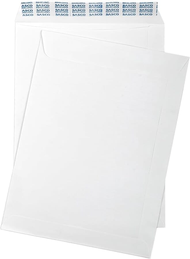 Sasco Envelope C4 Size - 100 gsm. - Pack of 50 - White